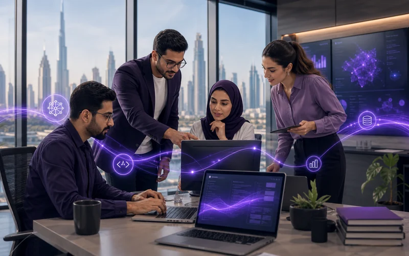 Premium notionwave editorial visual for ai company setup uae planning in the UAE