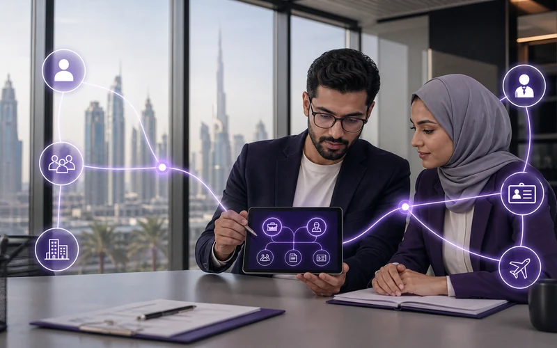 Premium notionwave editorial visual for investor visa vs employment visa uae planning in the UAE